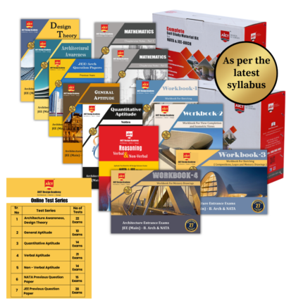 Self study material kit -Books for NATA & JEE B Arch, Ebooks, Online Test Series & Sketch Bank, NATA Preparation books