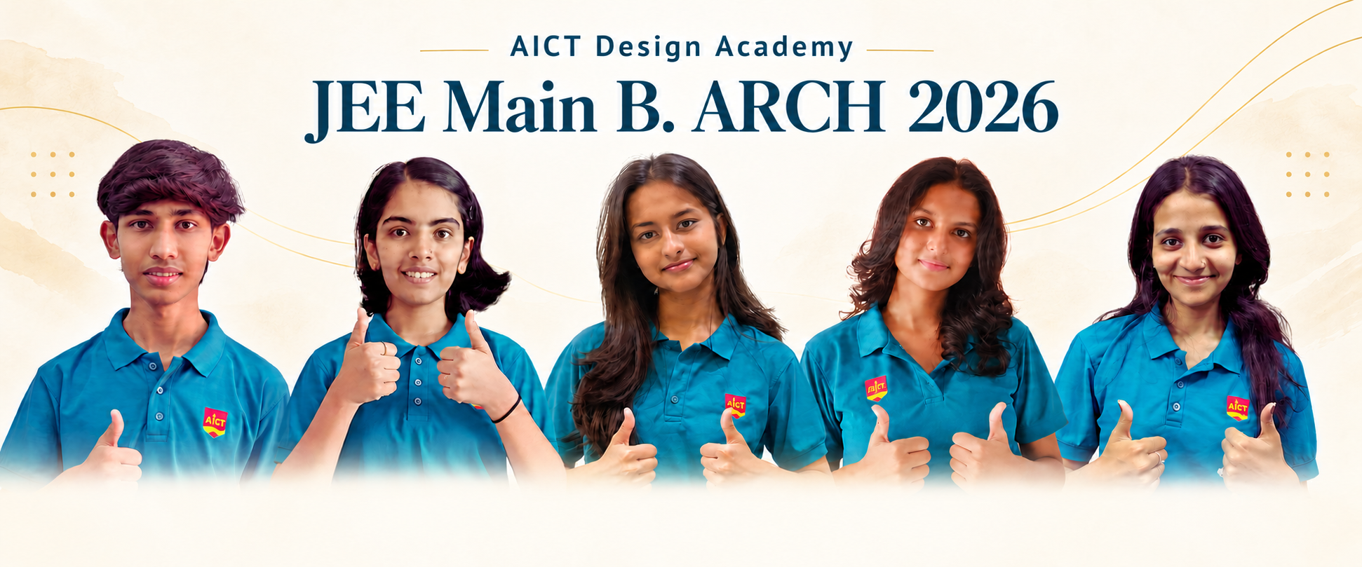 AICT Design Academy — JEE Main B. ARCH 2026 student achievers